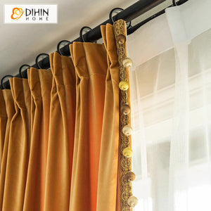 DIHIN HOME European Yellow Color,Blackout Grommet Window Curtain Customized Curtain Drapes for Living Room Roman Shades Curtains Window Blinds custom curtains blackout curtains curtains for living room sheer curtains curtain fabric linen curtains kitchen curtains velvet curtains pinch pleat curtains bay window curtains outdoor curtains pleated curtains floral curtains dining room curtains kitchen valances drapes for bedroom patio curtains nursery curtains grommet curtains