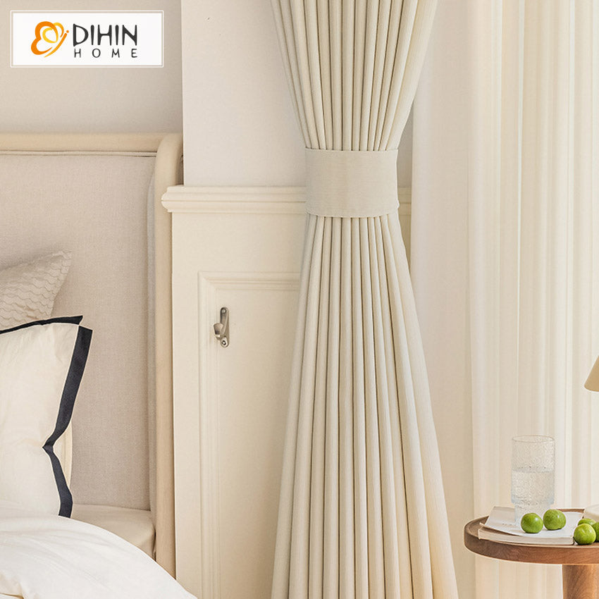 DIHIN HOME Fashion Beige Jacquard,Blackout Grommet Window Curtain for Living Room ,52x63-inch,1 Panel Roman Shades Curtains Window Blinds custom curtains blackout curtains curtains for living room sheer curtains curtain fabric linen curtains kitchen curtains velvet curtains pinch pleat curtains bay window curtains outdoor curtains pleated curtains floral curtains dining room curtains kitchen valances drapes for bedroom patio curtains nursery curtains grommet curtains