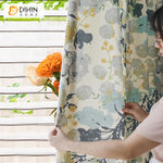 DIHIN HOME Garden Abstract Flowers Printed,Grommet Window Curtain for Living Room,Customzied Curtains Roman Shades Curtains Window Blinds custom curtains blackout curtains curtains for living room sheer curtains curtain fabric linen curtains kitchen curtains velvet curtains pinch pleat curtains bay window curtains outdoor curtains pleated curtains floral curtains dining room curtains kitchen valances drapes for bedroom patio curtains nursery curtains grommet curtains