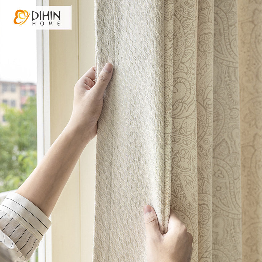 DIHIN HOME Garden Abstract Printed,Blackout Grommet Window Curtain For Living Room ,52x63-inch,1  Panel Roman Shades Curtains Window Blinds custom curtains blackout curtains curtains for living room sheer curtains curtain fabric linen curtains kitchen curtains velvet curtains pinch pleat curtains bay window curtains outdoor curtains pleated curtains floral curtains dining room curtains kitchen valances drapes for bedroom patio curtains nursery curtains grommet curtains