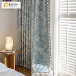 DIHIN HOME Garden Blue Color With Pompoms Printed,Blackout Grommet Window Curtain For Living Room ,52x63-inch,1  Panel Roman Shades Curtains Window Blinds custom curtains blackout curtains curtains for living room sheer curtains curtain fabric linen curtains kitchen curtains velvet curtains pinch pleat curtains bay window curtains outdoor curtains pleated curtains floral curtains dining room curtains kitchen valances drapes for bedroom patio curtains nursery curtains grommet curtains