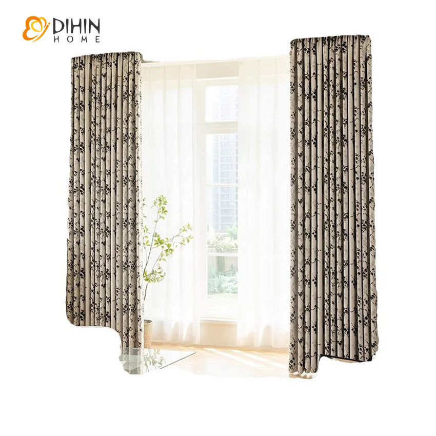 DIHIN HOME Garden Plants Printed,Blackout Grommet Window Curtain For Living Room ,52x63-inch,1  Panel Roman Shades Curtains Window Blinds custom curtains blackout curtains curtains for living room sheer curtains curtain fabric linen curtains kitchen curtains velvet curtains pinch pleat curtains bay window curtains outdoor curtains pleated curtains floral curtains dining room curtains kitchen valances drapes for bedroom patio curtains nursery curtains grommet curtains