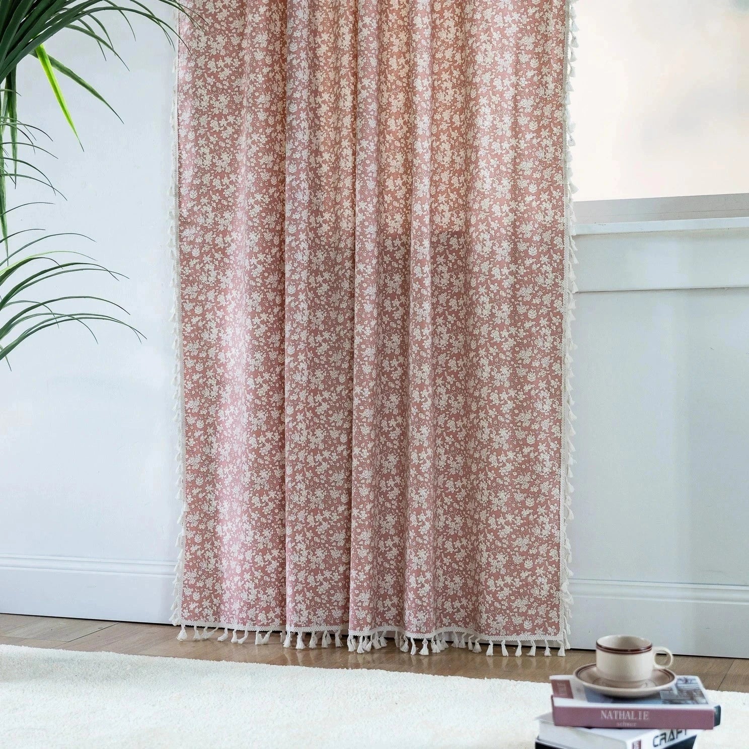 DIHIN HOME Garden Small Flowers Printed,Blackout Grommet Window Curtain for Living Room ,52x63-inch,1 Panel Roman Shades Curtains Window Blinds custom curtains blackout curtains curtains for living room sheer curtains curtain fabric linen curtains kitchen curtains velvet curtains pinch pleat curtains bay window curtains outdoor curtains pleated curtains floral curtains dining room curtains kitchen valances drapes for bedroom patio curtains nursery curtains grommet curtains