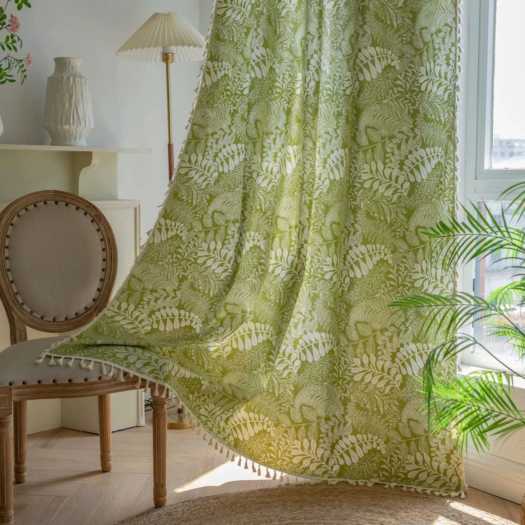 DIHIN HOME Green Leaves Painting Printed,Blackout Grommet Window Curtain for Living Room ,52x63-inch,1 Panel Roman Shades Curtains Window Blinds custom curtains blackout curtains curtains for living room sheer curtains curtain fabric linen curtains kitchen curtains velvet curtains pinch pleat curtains bay window curtains outdoor curtains pleated curtains floral curtains dining room curtains kitchen valances drapes for bedroom patio curtains nursery curtains grommet curtains