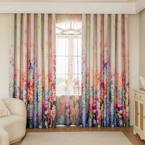 DIHIN HOME High Quality Colorful Flowers Printed,Blackout Grommet Window Curtain for Living Room Roman Shades Curtains Window Blinds custom curtains blackout curtains curtains for living room sheer curtains curtain fabric linen curtains kitchen curtains velvet curtains pinch pleat curtains bay window curtains outdoor curtains pleated curtains floral curtains dining room curtains kitchen valances drapes for bedroom patio curtains nursery curtains grommet curtains
