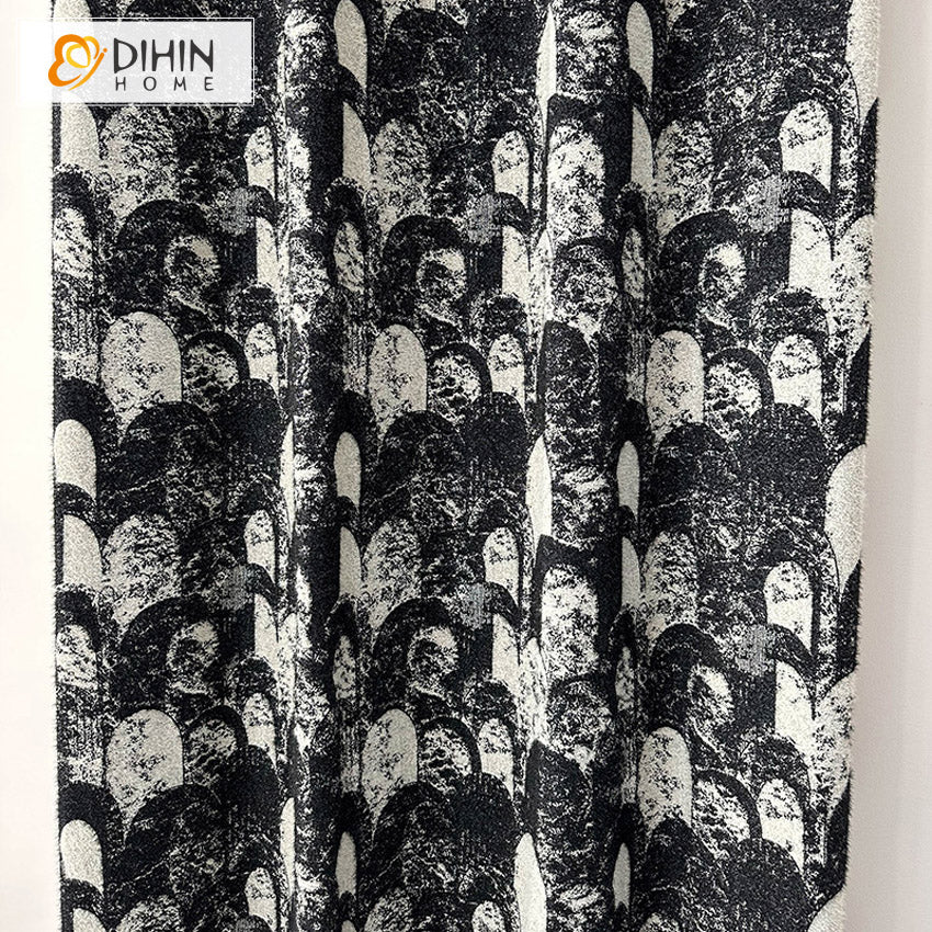 DIHIN HOME High Quality Luxury Abstract Elliptical Jacquard,Blackout Grommet Window Curtain for Living Room ,52x63-inch,1 Panel Roman Shades Curtains Window Blinds custom curtains blackout curtains curtains for living room sheer curtains curtain fabric linen curtains kitchen curtains velvet curtains pinch pleat curtains bay window curtains outdoor curtains pleated curtains floral curtains dining room curtains kitchen valances drapes for bedroom patio curtains nursery curtains grommet curtains