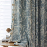 DIHIN HOME High Quality Luxury Blue Leaves Jacquard,Blackout Grommet Window Curtain for Living Room ,52x63-inch,1 Panel Roman Shades Curtains Window Blinds custom curtains blackout curtains curtains for living room sheer curtains curtain fabric linen curtains kitchen curtains velvet curtains pinch pleat curtains bay window curtains outdoor curtains pleated curtains floral curtains dining room curtains kitchen valances drapes for bedroom patio curtains nursery curtains grommet curtains