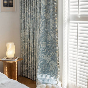 DIHIN HOME High Quality Luxury Blue Leaves Jacquard,Blackout Grommet Window Curtain for Living Room ,52x63-inch,1 Panel Roman Shades Curtains Window Blinds custom curtains blackout curtains curtains for living room sheer curtains curtain fabric linen curtains kitchen curtains velvet curtains pinch pleat curtains bay window curtains outdoor curtains pleated curtains floral curtains dining room curtains kitchen valances drapes for bedroom patio curtains nursery curtains grommet curtains