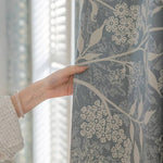 DIHIN HOME High Quality Luxury Blue Leaves Jacquard,Blackout Grommet Window Curtain for Living Room ,52x63-inch,1 Panel Roman Shades Curtains Window Blinds custom curtains blackout curtains curtains for living room sheer curtains curtain fabric linen curtains kitchen curtains velvet curtains pinch pleat curtains bay window curtains outdoor curtains pleated curtains floral curtains dining room curtains kitchen valances drapes for bedroom patio curtains nursery curtains grommet curtains