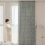 DIHIN HOME High Quality Luxury Blue Leaves Jacquard,Blackout Grommet Window Curtain for Living Room ,52x63-inch,1 Panel Roman Shades Curtains Window Blinds custom curtains blackout curtains curtains for living room sheer curtains curtain fabric linen curtains kitchen curtains velvet curtains pinch pleat curtains bay window curtains outdoor curtains pleated curtains floral curtains dining room curtains kitchen valances drapes for bedroom patio curtains nursery curtains grommet curtains