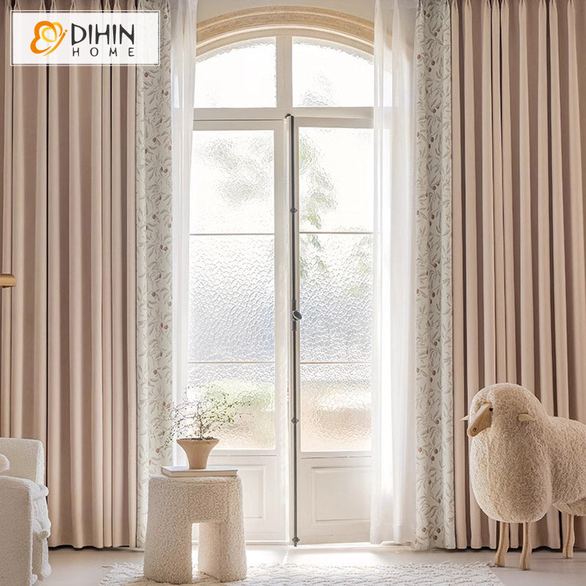 DIHIN HOME High Quality Pink Printed,Blackout Grommet Window Curtain for Living Room Roman Shades Curtains Window Blinds custom curtains blackout curtains curtains for living room sheer curtains curtain fabric linen curtains kitchen curtains velvet curtains pinch pleat curtains bay window curtains outdoor curtains pleated curtains floral curtains dining room curtains kitchen valances drapes for bedroom patio curtains nursery curtains grommet curtains
