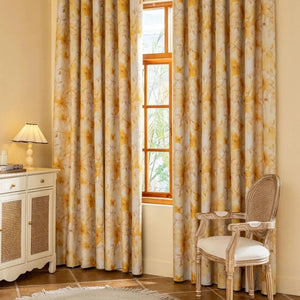 DIHIN HOME High Quality Yellow Flowers Printed,Blackout Grommet Window Curtain for Living Room Roman Shades Curtains Window Blinds custom curtains blackout curtains curtains for living room sheer curtains curtain fabric linen curtains kitchen curtains velvet curtains pinch pleat curtains bay window curtains outdoor curtains pleated curtains floral curtains dining room curtains kitchen valances drapes for bedroom patio curtains nursery curtains grommet curtains
