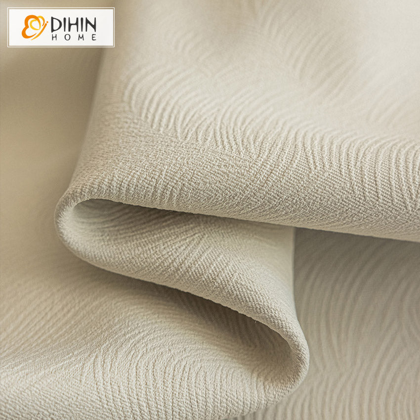 DIHIN HOME Luxury Beige Color Jacquard,Blackout Grommet Window Curtain for Living Room,52x63-inch,1 Panel Roman Shades Curtains Window Blinds custom curtains blackout curtains curtains for living room sheer curtains curtain fabric linen curtains kitchen curtains velvet curtains pinch pleat curtains bay window curtains outdoor curtains pleated curtains floral curtains dining room curtains kitchen valances drapes for bedroom patio curtains nursery curtains grommet curtains