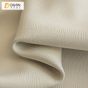 DIHIN HOME Luxury Beige Color Jacquard,Blackout Grommet Window Curtain for Living Room,52x63-inch,1 Panel Roman Shades Curtains Window Blinds custom curtains blackout curtains curtains for living room sheer curtains curtain fabric linen curtains kitchen curtains velvet curtains pinch pleat curtains bay window curtains outdoor curtains pleated curtains floral curtains dining room curtains kitchen valances drapes for bedroom patio curtains nursery curtains grommet curtains