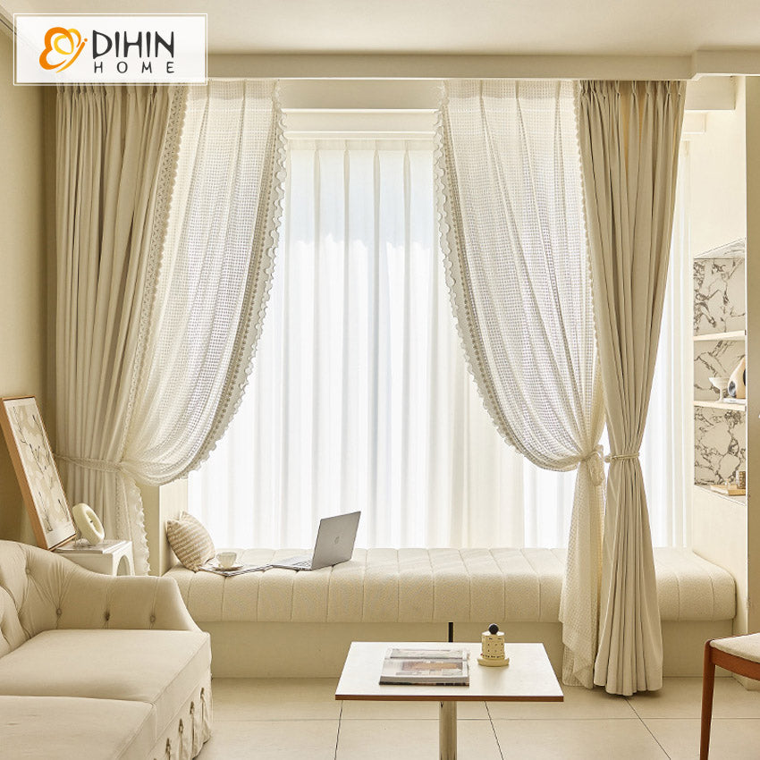 DIHIN HOME Luxury Beige Color Velvet Fabric,Blackout Grommet Window Curtain Customized Curtain Drapes for Living Room Roman Shades Curtains Window Blinds custom curtains blackout curtains curtains for living room sheer curtains curtain fabric linen curtains kitchen curtains velvet curtains pinch pleat curtains bay window curtains outdoor curtains pleated curtains floral curtains dining room curtains kitchen valances drapes for bedroom patio curtains nursery curtains grommet curtains