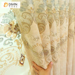 DIHIN HOME Luxury Beige Emboridered,Blackout Curtains Grommet Window Curtain for Living Room ,52x84-inch,1 Panel Roman Shades Curtains Window Blinds custom curtains blackout curtains curtains for living room sheer curtains curtain fabric linen curtains kitchen curtains velvet curtains pinch pleat curtains bay window curtains outdoor curtains pleated curtains floral curtains dining room curtains kitchen valances drapes for bedroom patio curtains nursery curtains grommet curtains