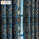 DIHIN HOME Luxury Blue Color Embroidered,Blackout Curtains Grommet Window Curtain for Living Room ,52x84-inch,1 Panel Roman Shades Curtains Window Blinds custom curtains blackout curtains curtains for living room sheer curtains curtain fabric linen curtains kitchen curtains velvet curtains pinch pleat curtains bay window curtains outdoor curtains pleated curtains floral curtains dining room curtains kitchen valances drapes for bedroom patio curtains nursery curtains grommet curtains