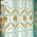 DIHIN HOME Luxury Blue Color Embroidered Curtains,Grommet Window Curtain for Living Room,52x84-inch,1 Panel Roman Shades Curtains Window Blinds custom curtains blackout curtains curtains for living room sheer curtains curtain fabric linen curtains kitchen curtains velvet curtains pinch pleat curtains bay window curtains outdoor curtains pleated curtains floral curtains dining room curtains kitchen valances drapes for bedroom patio curtains nursery curtains grommet curtains
