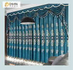 DIHIN HOME Luxury Blue Color Embroidered Valance,Blackout Curtains Grommet Window Curtain for Living Room ,52x84-inch,1 Panel Roman Shades Curtains Window Blinds custom curtains blackout curtains curtains for living room sheer curtains curtain fabric linen curtains kitchen curtains velvet curtains pinch pleat curtains bay window curtains outdoor curtains pleated curtains floral curtains dining room curtains kitchen valances drapes for bedroom patio curtains nursery curtains grommet curtains