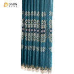 DIHIN HOME Luxury Blue Color Embroidered Valance,Blackout Curtains Grommet Window Curtain for Living Room ,52x84-inch,1 Panel Roman Shades Curtains Window Blinds custom curtains blackout curtains curtains for living room sheer curtains curtain fabric linen curtains kitchen curtains velvet curtains pinch pleat curtains bay window curtains outdoor curtains pleated curtains floral curtains dining room curtains kitchen valances drapes for bedroom patio curtains nursery curtains grommet curtains