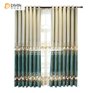 DIHIN HOME Luxury Geometric Embroidered Curtains,Grommet Window Curtain for Living Room,52x84-inch,1 Panel Roman Shades Curtains Window Blinds custom curtains blackout curtains curtains for living room sheer curtains curtain fabric linen curtains kitchen curtains velvet curtains pinch pleat curtains bay window curtains outdoor curtains pleated curtains floral curtains dining room curtains kitchen valances drapes for bedroom patio curtains nursery curtains grommet curtains