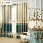 DIHIN HOME Luxury Geometric Embroidered Curtains,Grommet Window Curtain for Living Room,52x84-inch,1 Panel Roman Shades Curtains Window Blinds custom curtains blackout curtains curtains for living room sheer curtains curtain fabric linen curtains kitchen curtains velvet curtains pinch pleat curtains bay window curtains outdoor curtains pleated curtains floral curtains dining room curtains kitchen valances drapes for bedroom patio curtains nursery curtains grommet curtains