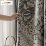DIHIN HOME Luxury High Quality Pastoral Leaves Jacquard,Blackout Grommet Window Curtain For Living Room ,52x63-inch,1  Panel Roman Shades Curtains Window Blinds custom curtains blackout curtains curtains for living room sheer curtains curtain fabric linen curtains kitchen curtains velvet curtains pinch pleat curtains bay window curtains outdoor curtains pleated curtains floral curtains dining room curtains kitchen valances drapes for bedroom patio curtains nursery curtains grommet curtains