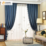 DIHIN HOME Luxury Velvet Fabric Blue Color,Grommet Window Curtain for Living Room,Customzied Curtains Roman Shades Curtains Window Blinds custom curtains blackout curtains curtains for living room sheer curtains curtain fabric linen curtains kitchen curtains velvet curtains pinch pleat curtains bay window curtains outdoor curtains pleated curtains floral curtains dining room curtains kitchen valances drapes for bedroom patio curtains nursery curtains grommet curtains