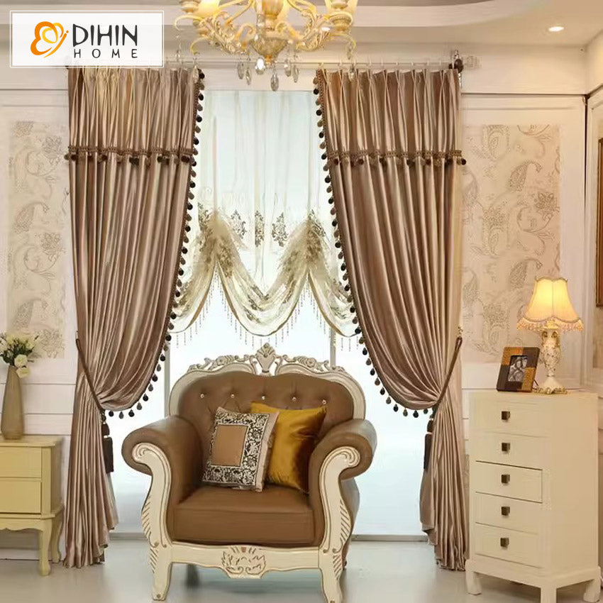 DIHIN HOME Luxury Velvet Fabric Light Coffee Color,Grommet Window Curtain for Living Room,Customzied Curtains Roman Shades Window Curtains Curtains Window Blinds Curtains Drapes linen drapery curtains and drapes windows drapes custom curtains blackout curtains curtains for living room window shades sheer curtains curtain fabric window treatments custom drapery