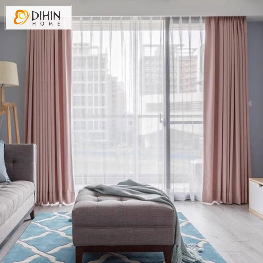 DIHIN HOME Luxury Velvet Fabric Pink Color,Grommet Window Curtain for Living Room,Customzied Curtains Roman Shades Curtains Window Blinds custom curtains blackout curtains curtains for living room sheer curtains curtain fabric linen curtains kitchen curtains velvet curtains pinch pleat curtains bay window curtains outdoor curtains pleated curtains floral curtains dining room curtains kitchen valances drapes for bedroom patio curtains nursery curtains grommet curtains