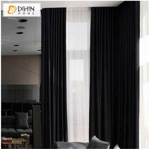 DIHIN HOME Luxury Velvet Farbic Black Color,Blackout Grommet Window Curtain For Living Room ,52x63-inch,1  Panel Roman Shades Curtains Window Blinds custom curtains blackout curtains curtains for living room sheer curtains curtain fabric linen curtains kitchen curtains velvet curtains pinch pleat curtains bay window curtains outdoor curtains pleated curtains floral curtains dining room curtains kitchen valances drapes for bedroom patio curtains nursery curtains grommet curtains