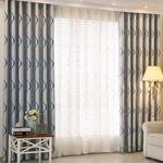 DIHIN HOME Modern Abstract Blue Striped,Blackout Grommet Window Curtain for Living Room,1 Panel Roman Shades Curtains Window Blinds custom curtains blackout curtains curtains for living room sheer curtains curtain fabric linen curtains kitchen curtains velvet curtains pinch pleat curtains bay window curtains outdoor curtains pleated curtains floral curtains dining room curtains kitchen valances drapes for bedroom patio curtains nursery curtains grommet curtains