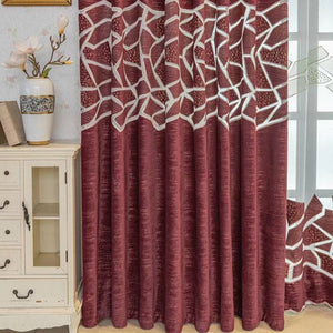 DIHIN HOME Modern Abstract Geometric Maroon Red Color Curtains,Grommet Window Curtain for Living Room,52x63-inch,1 Panel Roman Shades Curtains Window Blinds custom curtains blackout curtains curtains for living room sheer curtains curtain fabric linen curtains kitchen curtains velvet curtains pinch pleat curtains bay window curtains outdoor curtains pleated curtains floral curtains dining room curtains kitchen valances drapes for bedroom patio curtains nursery curtains grommet curtains