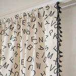 DIHIN HOME Modern Alphabet Printed,Blackout Grommet Window Curtain for Living Room ,52x63-inch,1 Panel Roman Shades Curtains Window Blinds custom curtains blackout curtains curtains for living room sheer curtains curtain fabric linen curtains kitchen curtains velvet curtains pinch pleat curtains bay window curtains outdoor curtains pleated curtains floral curtains dining room curtains kitchen valances drapes for bedroom patio curtains nursery curtains grommet curtains