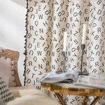 DIHIN HOME Modern Alphabet Printed,Blackout Grommet Window Curtain for Living Room ,52x63-inch,1 Panel Roman Shades Curtains Window Blinds custom curtains blackout curtains curtains for living room sheer curtains curtain fabric linen curtains kitchen curtains velvet curtains pinch pleat curtains bay window curtains outdoor curtains pleated curtains floral curtains dining room curtains kitchen valances drapes for bedroom patio curtains nursery curtains grommet curtains