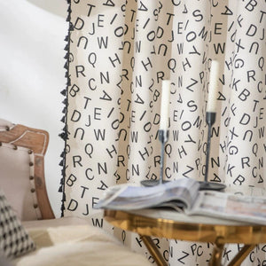 DIHIN HOME Modern Alphabet Printed,Blackout Grommet Window Curtain for Living Room ,52x63-inch,1 Panel Roman Shades Curtains Window Blinds custom curtains blackout curtains curtains for living room sheer curtains curtain fabric linen curtains kitchen curtains velvet curtains pinch pleat curtains bay window curtains outdoor curtains pleated curtains floral curtains dining room curtains kitchen valances drapes for bedroom patio curtains nursery curtains grommet curtains