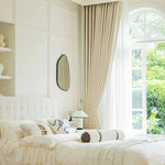 DIHIN HOME Modern Beige Color Jacuqard,Blackout Grommet Window Curtain Customized Curtain Drapes for Living Room Roman Shades Curtains Window Blinds custom curtains blackout curtains curtains for living room sheer curtains curtain fabric linen curtains kitchen curtains velvet curtains pinch pleat curtains bay window curtains outdoor curtains pleated curtains floral curtains dining room curtains kitchen valances drapes for bedroom patio curtains nursery curtains grommet curtains