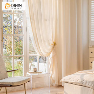 DIHIN HOME Modern Beige Color,Window Screening Window Drapes Grommet Window Sheer Curtain for Living Room Roman Shades Curtains Window Blinds custom curtains blackout curtains curtains for living room sheer curtains curtain fabric linen curtains kitchen curtains velvet curtains pinch pleat curtains bay window curtains outdoor curtains pleated curtains floral curtains dining room curtains kitchen valances drapes for bedroom patio curtains nursery curtains grommet curtains