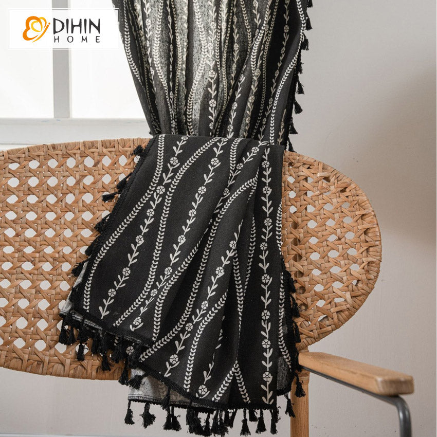 DIHIN HOME Modern Black Color Painting Printed,Blackout Grommet Window Curtain for Living Room ,52x63-inch,1 Panel Roman Shades Curtains Window Blinds custom curtains blackout curtains curtains for living room sheer curtains curtain fabric linen curtains kitchen curtains velvet curtains pinch pleat curtains bay window curtains outdoor curtains pleated curtains floral curtains dining room curtains kitchen valances drapes for bedroom patio curtains nursery curtains grommet curtains