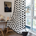 DIHIN HOME Modern Black Dots Printed,Blackout Grommet Window Curtain for Living Room ,52x63-inch,1 Panel Roman Shades Curtains Window Blinds custom curtains blackout curtains curtains for living room sheer curtains curtain fabric linen curtains kitchen curtains velvet curtains pinch pleat curtains bay window curtains outdoor curtains pleated curtains floral curtains dining room curtains kitchen valances drapes for bedroom patio curtains nursery curtains grommet curtains