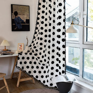 DIHIN HOME Modern Black Dots Printed,Blackout Grommet Window Curtain for Living Room ,52x63-inch,1 Panel Roman Shades Curtains Window Blinds custom curtains blackout curtains curtains for living room sheer curtains curtain fabric linen curtains kitchen curtains velvet curtains pinch pleat curtains bay window curtains outdoor curtains pleated curtains floral curtains dining room curtains kitchen valances drapes for bedroom patio curtains nursery curtains grommet curtains