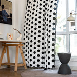 DIHIN HOME Modern Black Dots Printed,Blackout Grommet Window Curtain for Living Room ,52x63-inch,1 Panel Roman Shades Curtains Window Blinds custom curtains blackout curtains curtains for living room sheer curtains curtain fabric linen curtains kitchen curtains velvet curtains pinch pleat curtains bay window curtains outdoor curtains pleated curtains floral curtains dining room curtains kitchen valances drapes for bedroom patio curtains nursery curtains grommet curtains