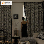 DIHIN HOME Modern Black Flowers Printed,Grommet Window Curtain for Living Room,52x63-inch,1 Panel Roman Shades Curtains Window Blinds custom curtains blackout curtains curtains for living room sheer curtains curtain fabric linen curtains kitchen curtains velvet curtains pinch pleat curtains bay window curtains outdoor curtains pleated curtains floral curtains dining room curtains kitchen valances drapes for bedroom patio curtains nursery curtains grommet curtains