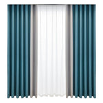 DIHIN HOME Modern Blue and Grey Color,Grommet Window Curtain for Living Room,Customzied Curtains Roman Shades Curtains Window Blinds custom curtains blackout curtains curtains for living room sheer curtains curtain fabric linen curtains kitchen curtains velvet curtains pinch pleat curtains bay window curtains outdoor curtains pleated curtains floral curtains dining room curtains kitchen valances drapes for bedroom patio curtains nursery curtains grommet curtains