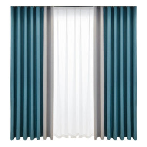 DIHIN HOME Modern Blue and Grey Color,Grommet Window Curtain for Living Room,Customzied Curtains Roman Shades Curtains Window Blinds custom curtains blackout curtains curtains for living room sheer curtains curtain fabric linen curtains kitchen curtains velvet curtains pinch pleat curtains bay window curtains outdoor curtains pleated curtains floral curtains dining room curtains kitchen valances drapes for bedroom patio curtains nursery curtains grommet curtains