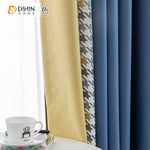 DIHIN HOME Modern Blue and Yellow Fabric,Blackout Grommet Window Curtain for Living Room,52x63-inch,1 Panel Roman Shades Curtains Window Blinds custom curtains blackout curtains curtains for living room sheer curtains curtain fabric linen curtains kitchen curtains velvet curtains pinch pleat curtains bay window curtains outdoor curtains pleated curtains floral curtains dining room curtains kitchen valances drapes for bedroom patio curtains nursery curtains grommet curtains