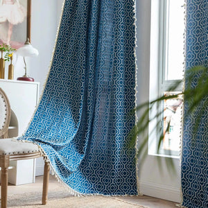 DIHIN HOME Modern Blue Color Geometric Printed,Blackout Grommet Window Curtain for Living Room ,52x63-inch,1 Panel Roman Shades Curtains Window Blinds custom curtains blackout curtains curtains for living room sheer curtains curtain fabric linen curtains kitchen curtains velvet curtains pinch pleat curtains bay window curtains outdoor curtains pleated curtains floral curtains dining room curtains kitchen valances drapes for bedroom patio curtains nursery curtains grommet curtains