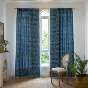 DIHIN HOME Modern Blue Color Geometric Printed,Blackout Grommet Window Curtain for Living Room ,52x63-inch,1 Panel Roman Shades Curtains Window Blinds custom curtains blackout curtains curtains for living room sheer curtains curtain fabric linen curtains kitchen curtains velvet curtains pinch pleat curtains bay window curtains outdoor curtains pleated curtains floral curtains dining room curtains kitchen valances drapes for bedroom patio curtains nursery curtains grommet curtains