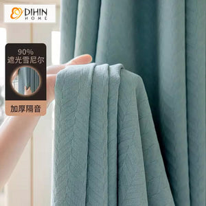 DIHIN HOME Modern Blue Color Jacquard,Blackout Grommet Window Curtain for Living Room ,52x63-inch,1 Panel Roman Shades Curtains Window Blinds custom curtains blackout curtains curtains for living room sheer curtains curtain fabric linen curtains kitchen curtains velvet curtains pinch pleat curtains bay window curtains outdoor curtains pleated curtains floral curtains dining room curtains kitchen valances drapes for bedroom patio curtains nursery curtains grommet curtains