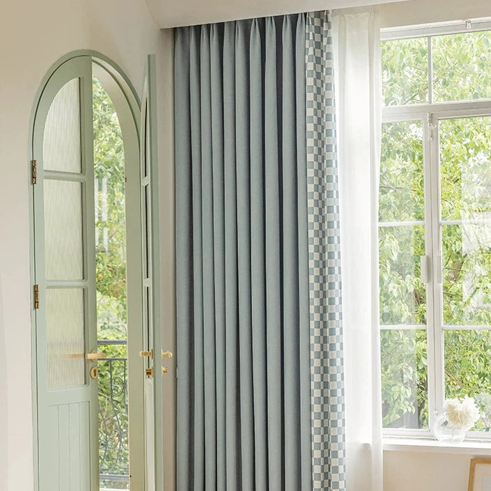 DIHIN HOME Modern Blue Color Plaid,Blackout Grommet Window Curtain Customized Curtain Drapes for Living Room Roman Shades Curtains Window Blinds custom curtains blackout curtains curtains for living room sheer curtains curtain fabric linen curtains kitchen curtains velvet curtains pinch pleat curtains bay window curtains outdoor curtains pleated curtains floral curtains dining room curtains kitchen valances drapes for bedroom patio curtains nursery curtains grommet curtains
